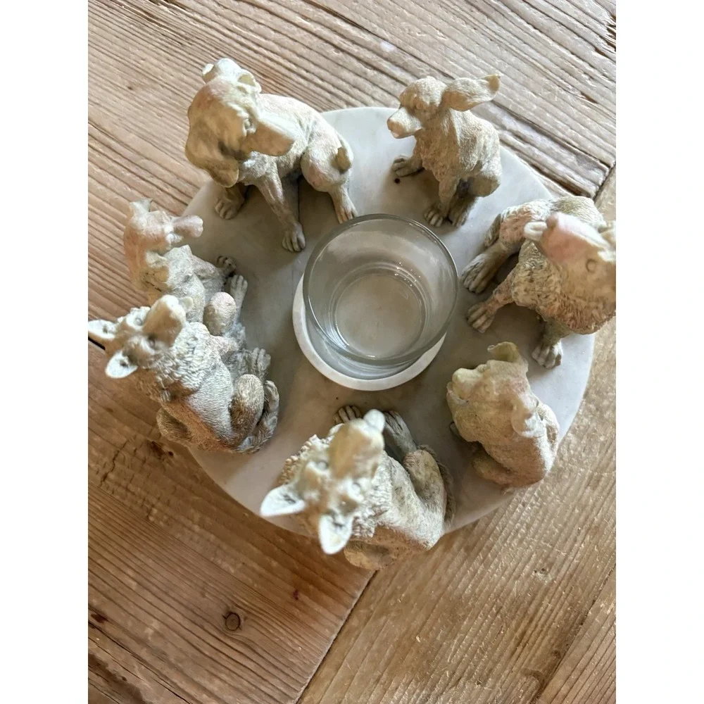 Sakiba Circle Of Dogs Tea light Candle Holder SO Cool Unique DOG LOVERS Candle